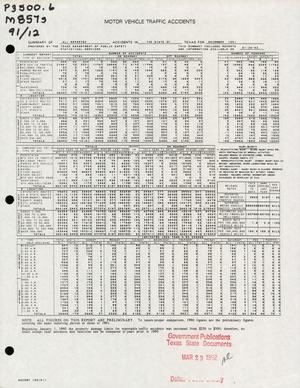Summary of All Reported Accidents in the State of Texas for December 1991
