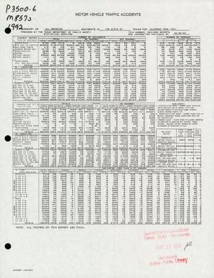 Summary of All Reported Accidents in the State of Texas for Calendar Year 1992