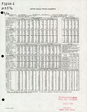 Primary view of Summary of All Reported Accidents in the State of Texas for October 1993