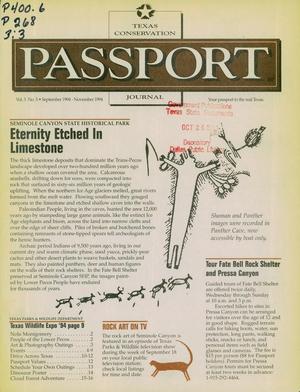 Texas Conservation Passport Journal, Volume 3, Number 3, September 1994-November 1994