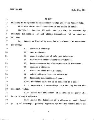 78th Texas Legislature, Regular Session, House Bill 883, Chapter 476