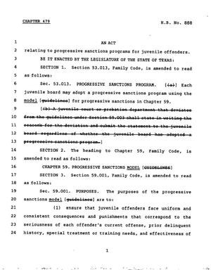 78th Texas Legislature, Regular Session, House Bill 888, Chapter 479