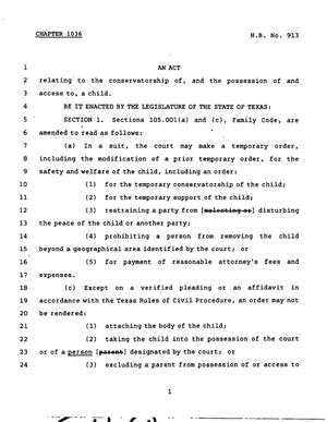78th Texas Legislature, Regular Session, House Bill 913, Chapter 1036