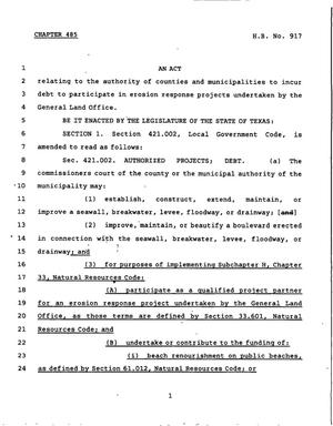 78th Texas Legislature, Regular Session, House Bill 917, Chapter 485