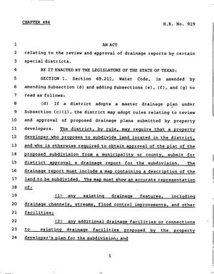 78th Texas Legislature, Regular Session, House Bill 919, Chapter 486