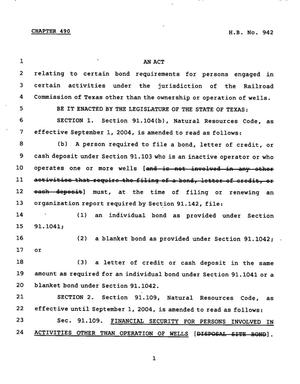 78th Texas Legislature, Regular Session, House Bill 942, Chapter 490