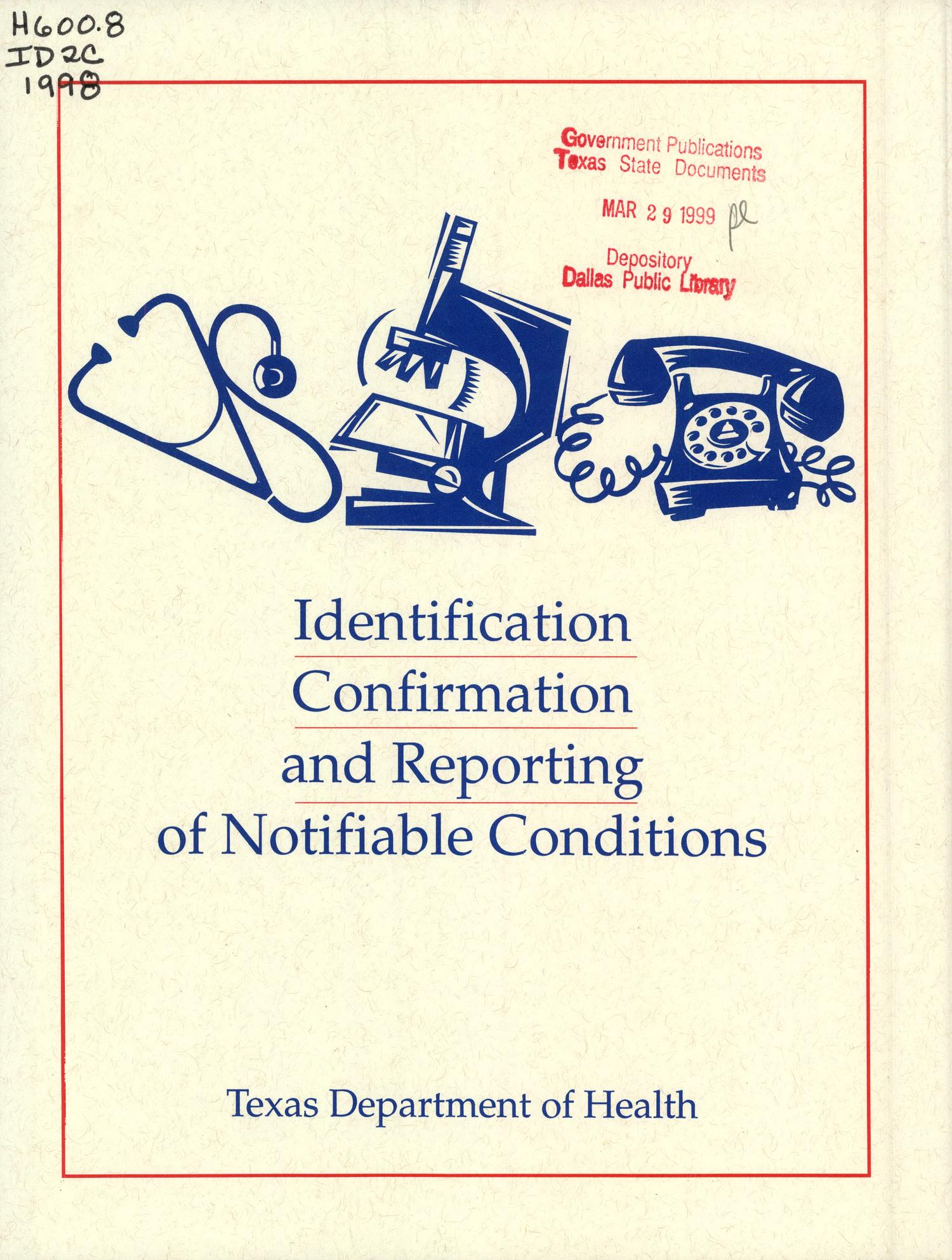 Identification and Confirmation of Reportable Diseases The Portal to