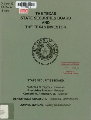 The Texas State Securities Board and the Texas Investor: [2000]