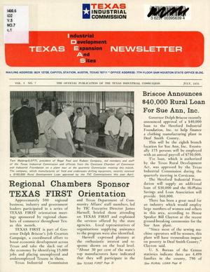 Primary view of object titled 'Texas IDEAS Newsletter, Volume 5, Number 7, July 1975'.