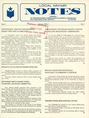 Local MH/MR Notes, Volume 2, Number 1, January 1970