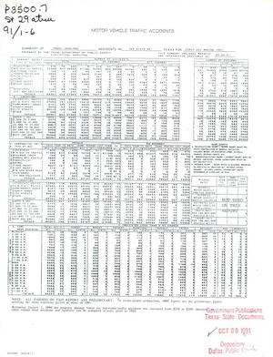 Primary view of object titled 'Summary of Truck Involved Accidents in the State of Texas for [the] First Six Months [of] 1991'.