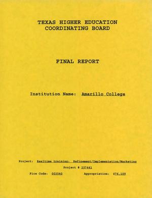 Final Report: [Realtime Training Project at Amarillo College]