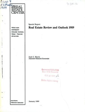Primary view of object titled 'Real Estate Review and Outlook 1989'.