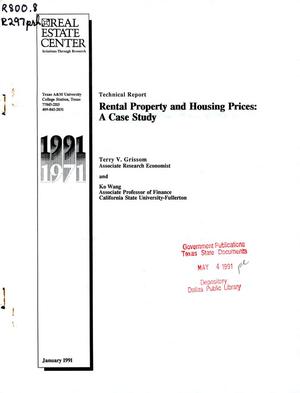 Rental Property and Housing Prices: A Case Study