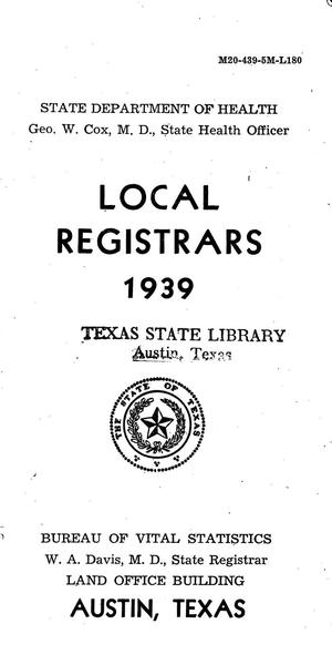 Local Registrars, 1939