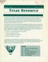 Journal/Magazine/Newsletter: The Texas Resource, Volume 3, Number 1, Summer 1996