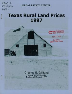 Texas Rural Land Prices 1997