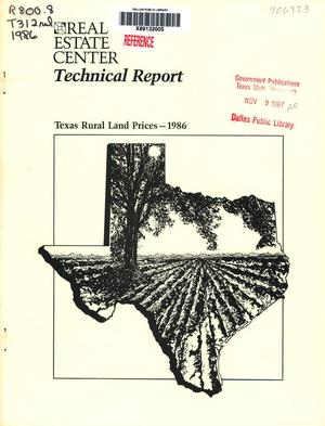 Texas Rural Land Prices - 1986
