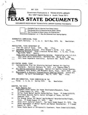 Texas State Documents, May 1974