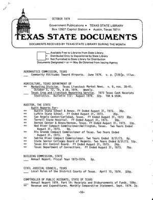 Texas State Documents, October 1974