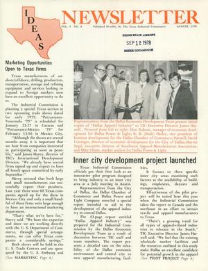 IDEAS Newsletter, Volume 8, Number 8, August 1978