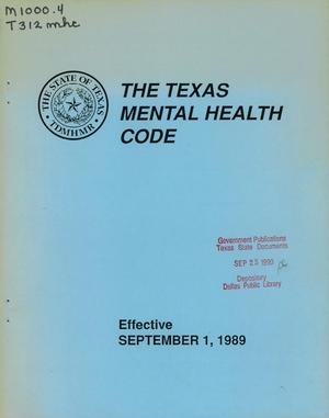 The Texas Mental Health Code September 1989