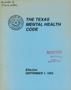 Book: The Texas Mental Health Code September 1989