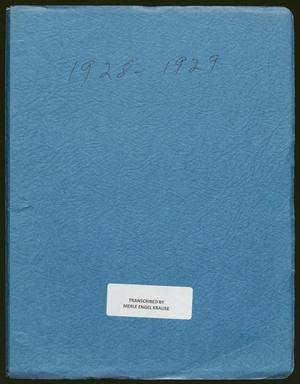 Primary view of object titled '[Transcript of Minnie Howard Walker Diary: 1928-1930]'.