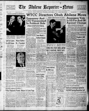 Primary view of object titled 'The Abilene Reporter-News (Abilene, Tex.), Vol. 57, No. 173, Ed. 2 Wednesday, November 3, 1937'.