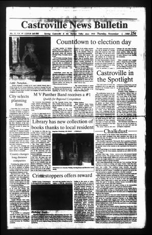 Castroville News Bulletin (Castroville, Tex.), Vol. 31, No. 44, Ed. 1 Thursday, November 1, 1990