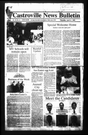 Castroville News Bulletin (Castroville, Tex.), Vol. 32, No. 14, Ed. 1 Thursday, April 4, 1991