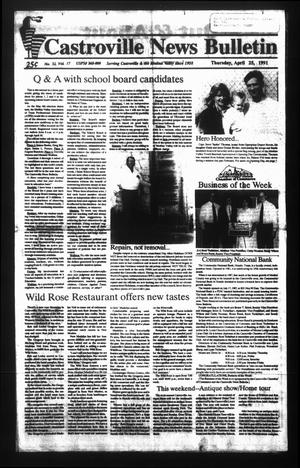 Castroville News Bulletin (Castroville, Tex.), Vol. 32, No. 17, Ed. 1 Thursday, April 25, 1991
