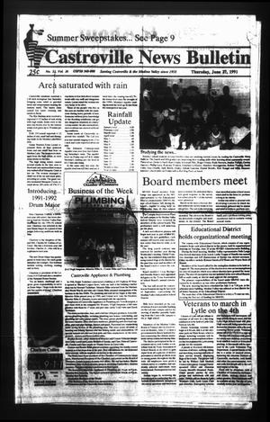 Castroville News Bulletin (Castroville, Tex.), Vol. 32, No. 26, Ed. 1 Thursday, June 27, 1991