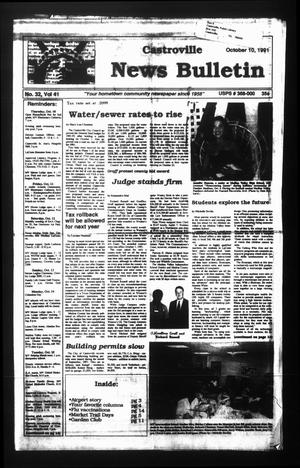 Castroville News Bulletin (Castroville, Tex.), Vol. 32, No. 41, Ed. 1 Thursday, October 10, 1991