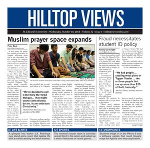 Hilltop Views (Austin, Tex.), Vol. 32, No. 5, Ed. 1 Wednesday, October 10, 2012