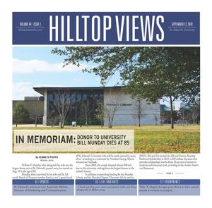 Primary view of object titled 'Hilltop Views (Austin, Tex.), Vol. 44, No. 1, Ed. 1 Wednesday, September 12, 2018'.