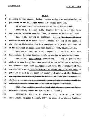 78th Texas Legislature, Regular Session, Senate Bill 1019, Chapter 929