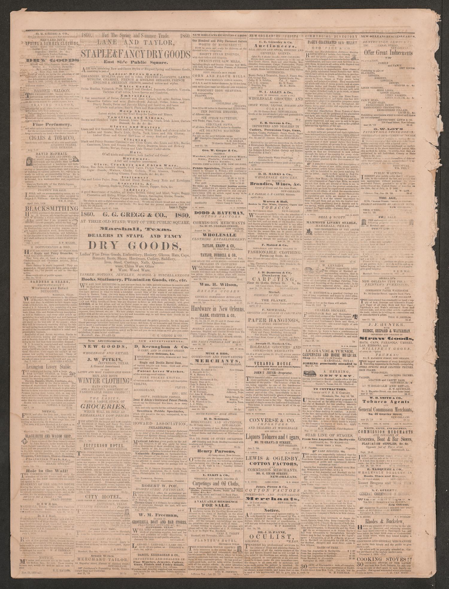 The Harrison Flag. (Marshall, Tex.), Vol. 4, No. 43, Ed. 1 Friday, June 1, 1860
                                                
                                                    [Sequence #]: 4 of 4
                                                