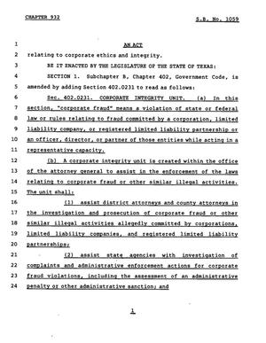 78th Texas Legislature, Regular Session, Senate Bill 1059, Chapter 932
