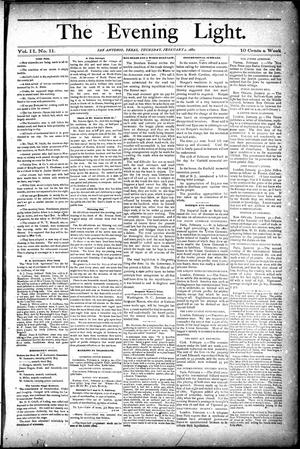 The Evening Light. (San Antonio, Tex.), Vol. 2, No. 11, Ed. 1 Thursday, February 2, 1882