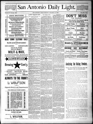 San Antonio Daily Light. (San Antonio, Tex.), Vol. 6, No. 362, Ed. 1 Monday, January 10, 1887