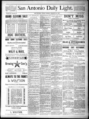 San Antonio Daily Light. (San Antonio, Tex.), Vol. 7, No. 5, Ed. 1 Tuesday, January 25, 1887