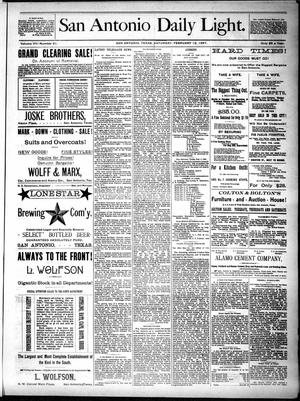 San Antonio Daily Light. (San Antonio, Tex.), Vol. 7, No. 21, Ed. 1 Saturday, February 12, 1887