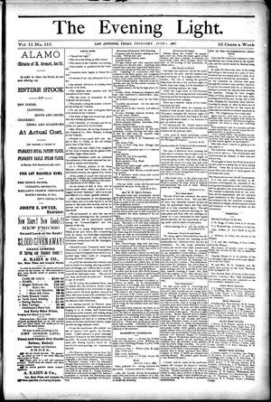 The Evening Light. (San Antonio, Tex.), Vol. 2, No. 113, Ed. 1 Thursday, June 1, 1882