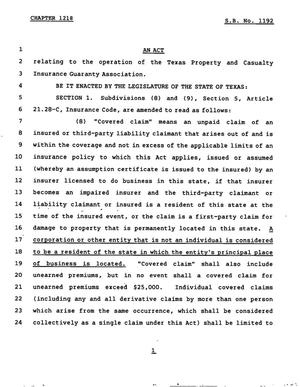 78th Texas Legislature, Regular Session, Senate Bill 1192, Chapter 1218