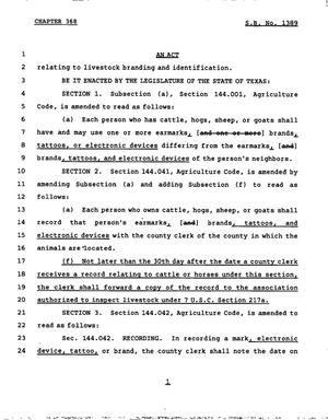 78th Texas Legislature, Regular Session, Senate Bill 1389, Chapter 368