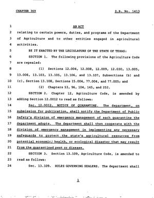 78th Texas Legislature, Regular Session, Senate Bill 1413, Chapter 369
