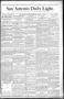 Newspaper: San Antonio Daily Light. (San Antonio, Tex.), Vol. 8, No. 207, Ed. 1 …