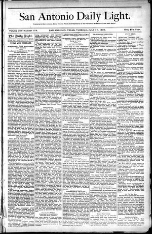 San Antonio Daily Light. (San Antonio, Tex.), Vol. 8, No. 154, Ed. 1 Tuesday, July 17, 1888