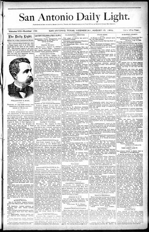 San Antonio Daily Light. (San Antonio, Tex.), Vol. 8, No. 159, Ed. 1 Wednesday, August 15, 1888